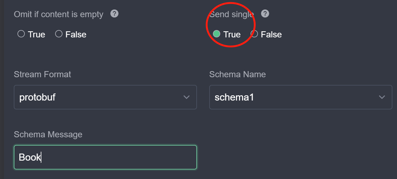 Configure Protobuf serialization parameters