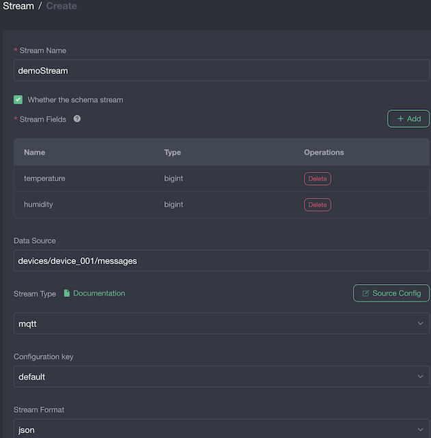 Create Stream