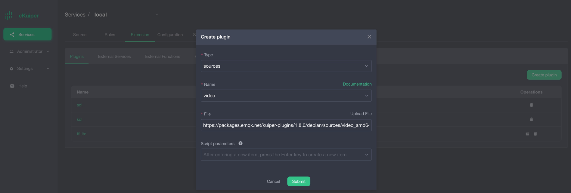 Download video plugin